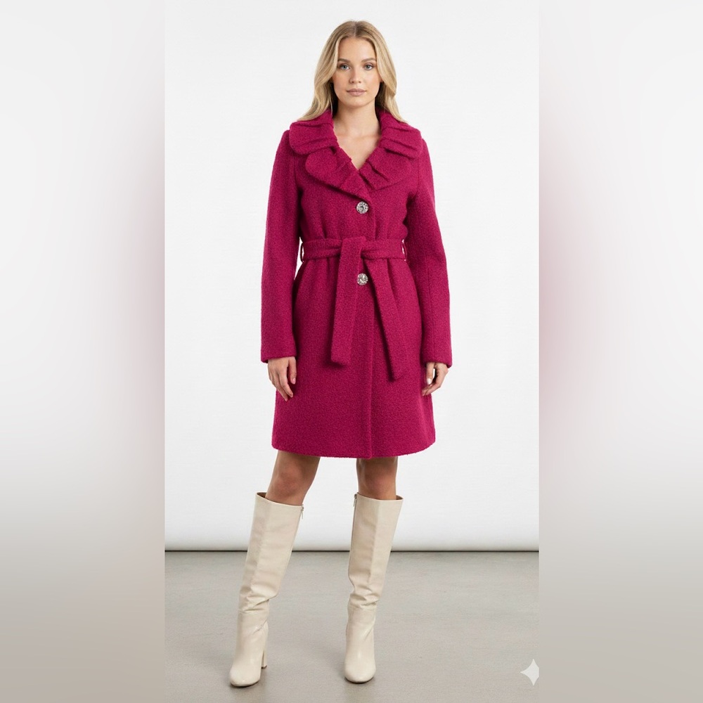 Arden B Beautiful Pink Wool Coat
